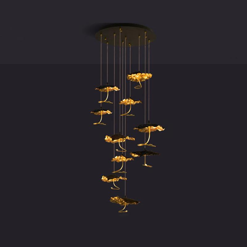 Aureate Cloud Brass Cluster Chandelier - Blowlighting