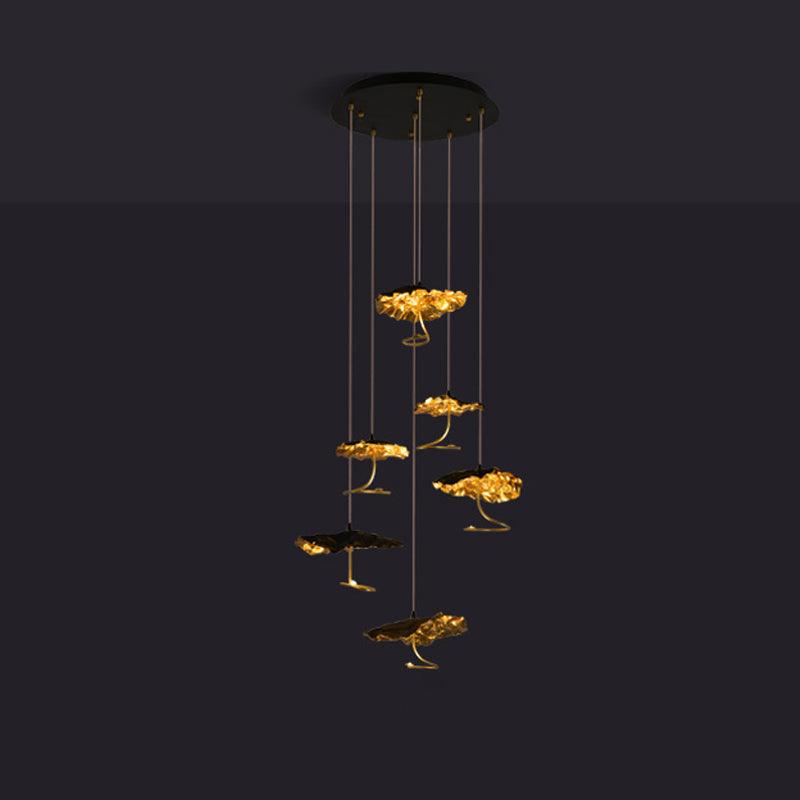 Aureate Cloud Brass Cluster Chandelier - Blowlighting