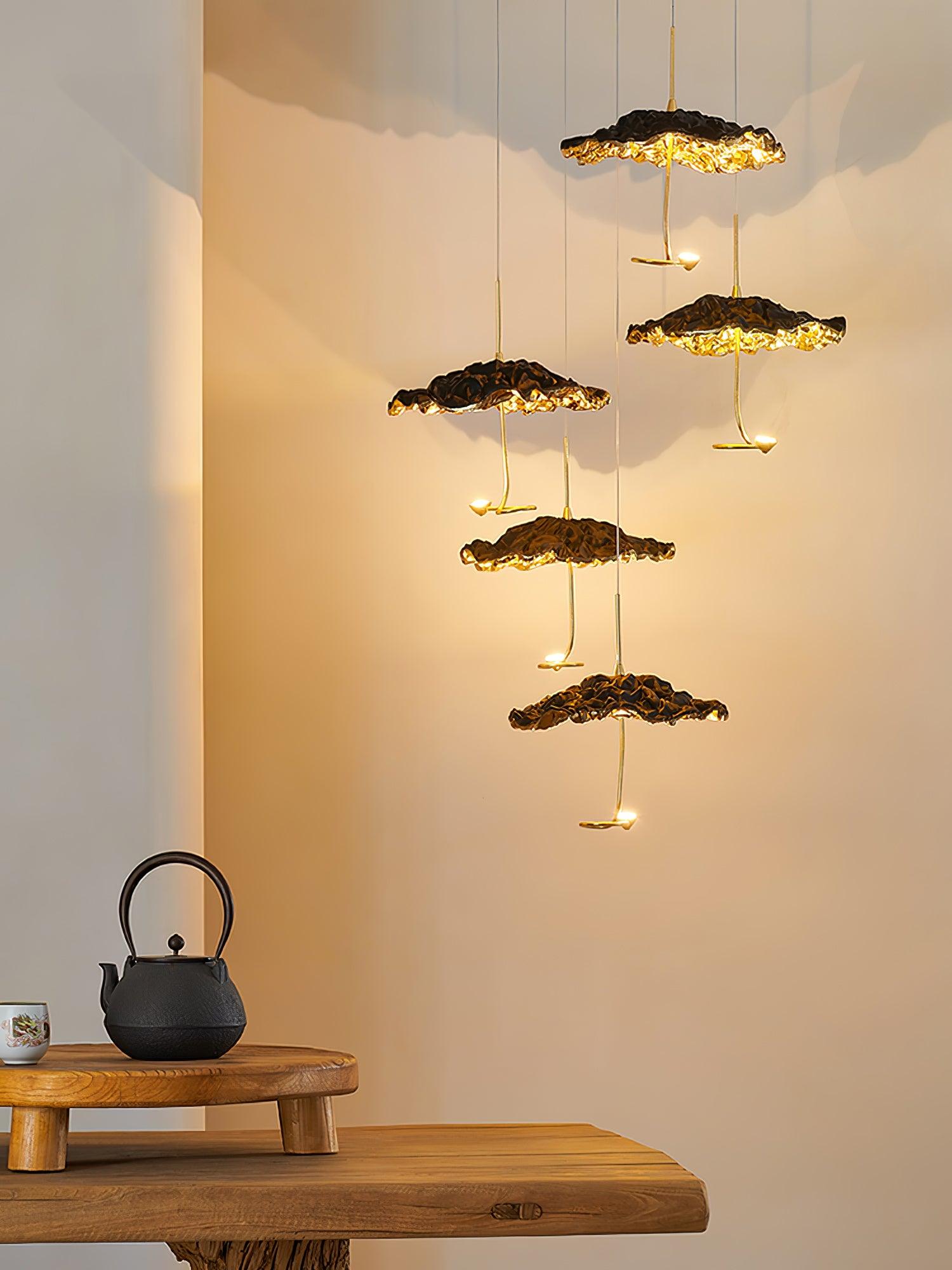 Aureate Cloud Brass Cluster Chandelier - Blowlighting