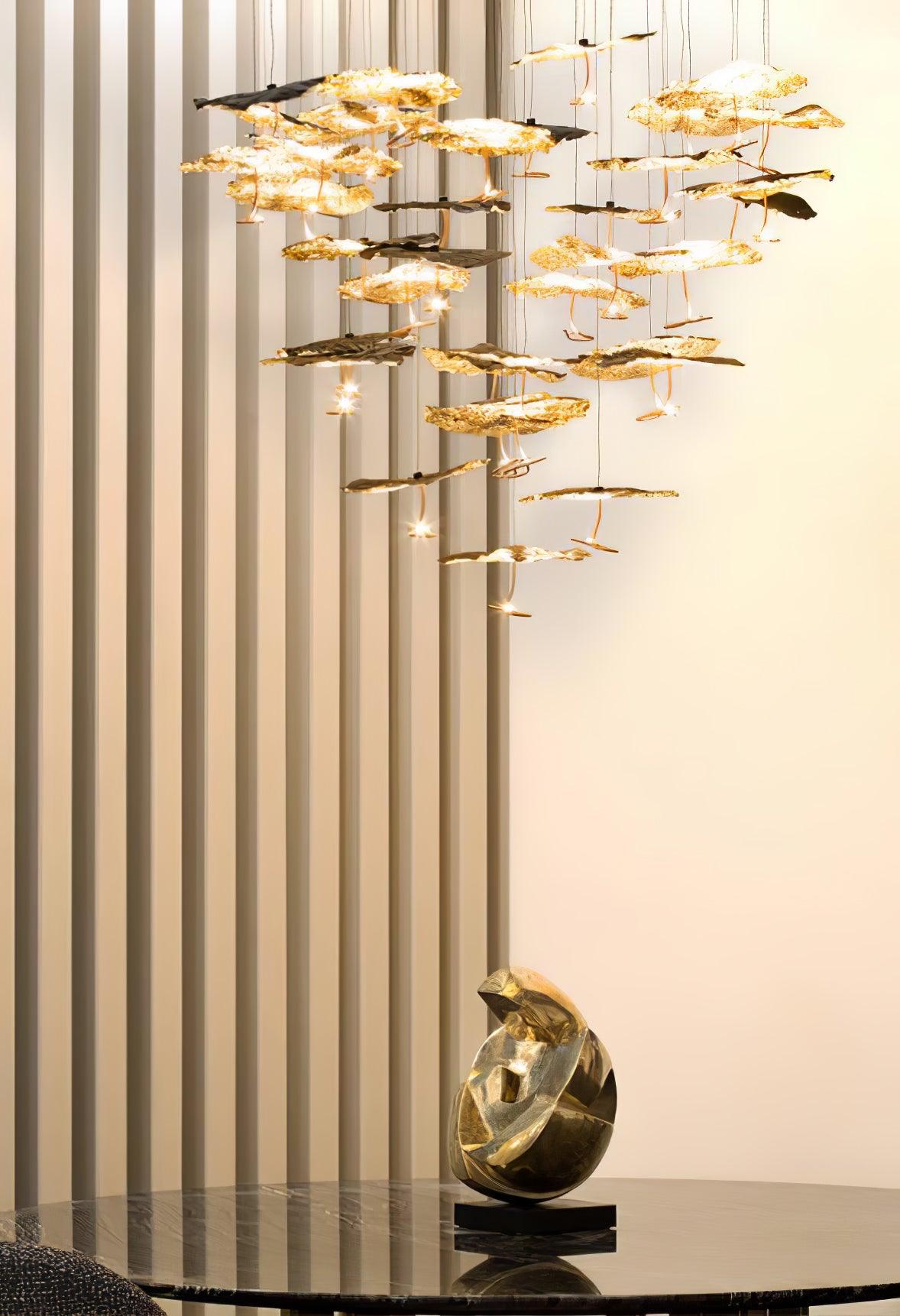 Aureate Cloud Brass Cluster Chandelier - Blowlighting
