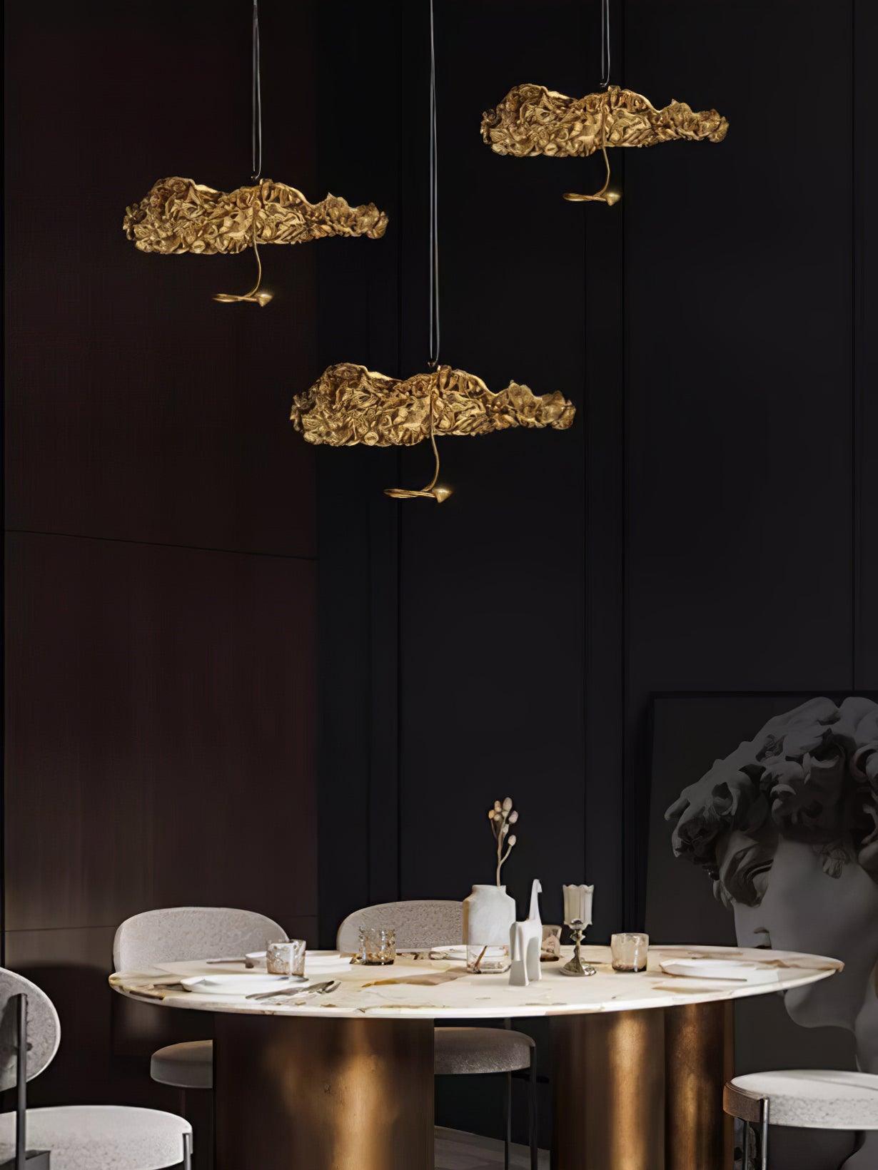 Aureate Cloud Brass Cluster Chandelier - Blowlighting