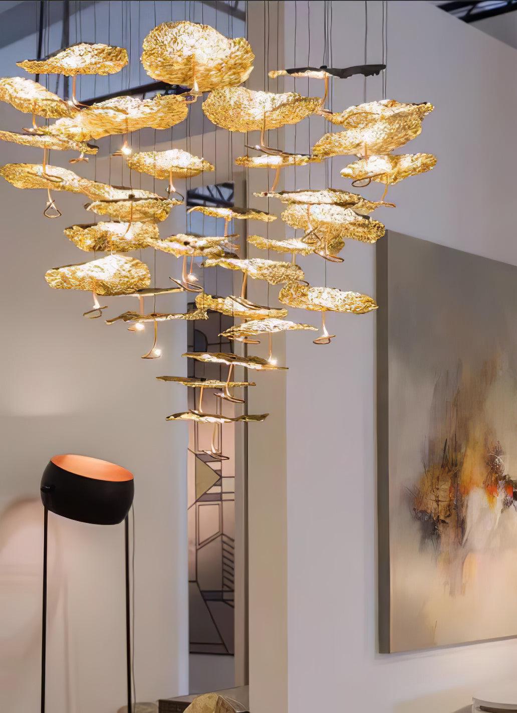 Aureate Cloud Brass Cluster Chandelier - Blowlighting