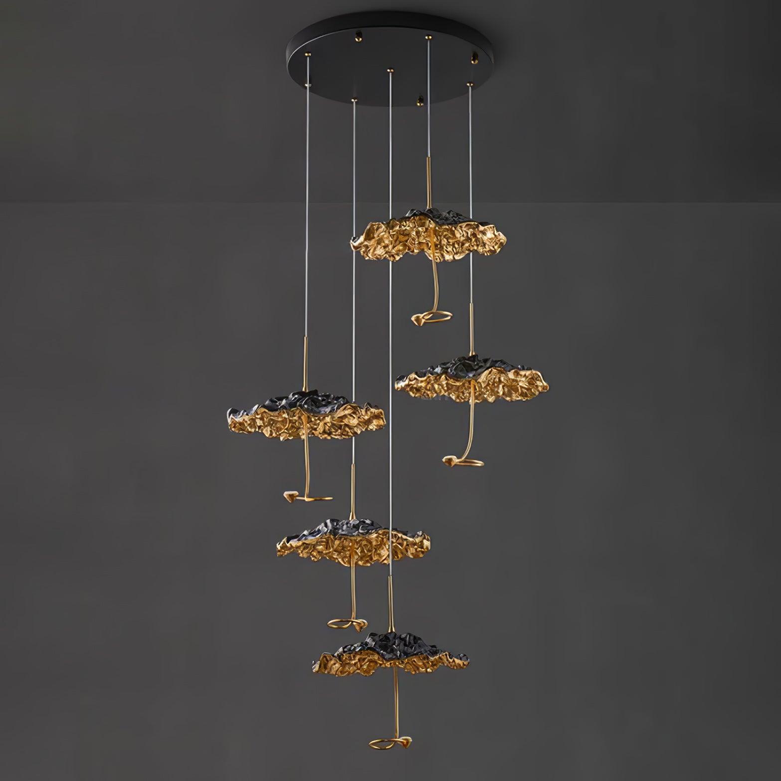 Aureate Cloud Brass Cluster Chandelier - Blowlighting