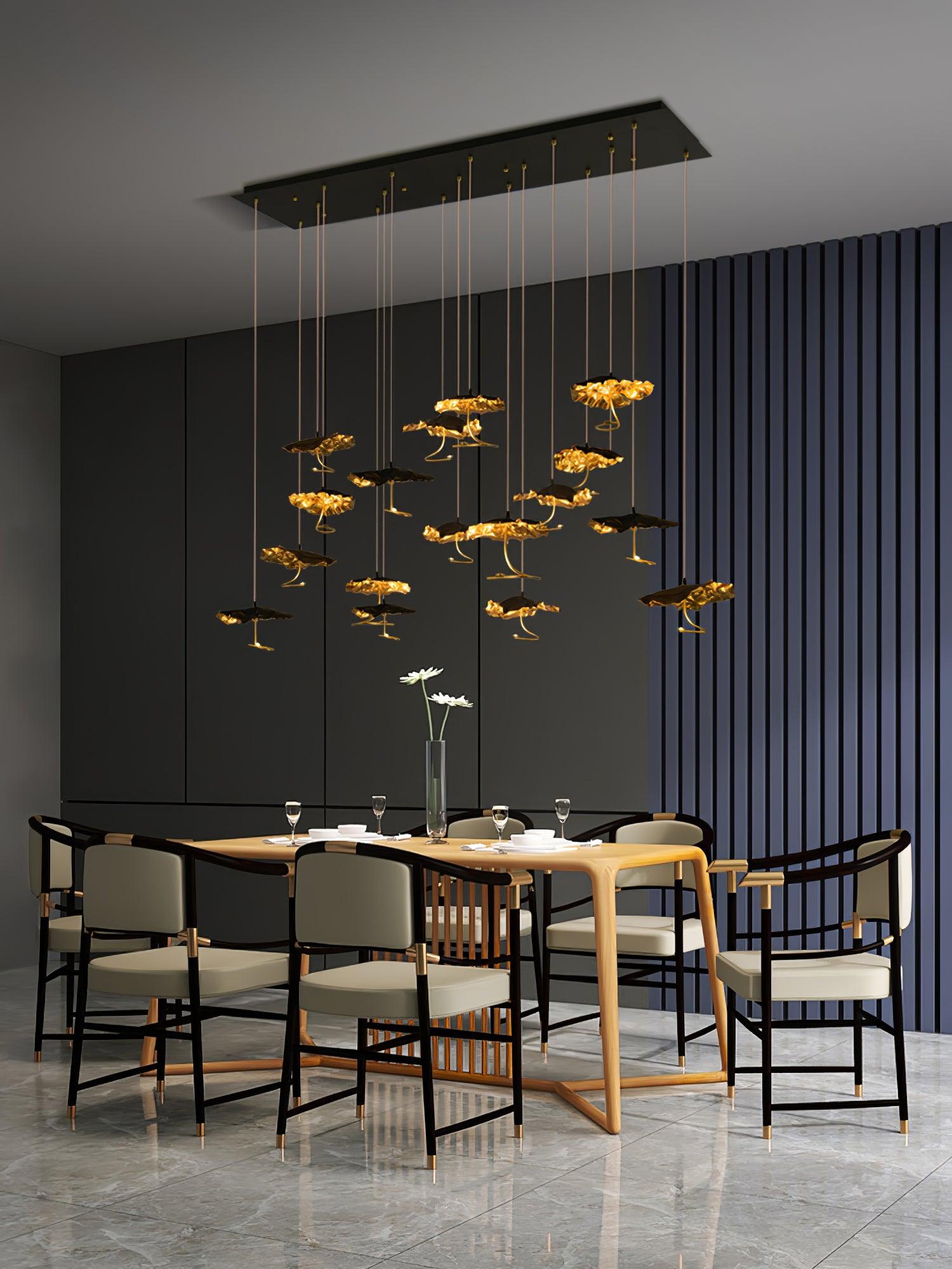 Aureate Cloud Brass Cluster Chandelier - Blowlighting