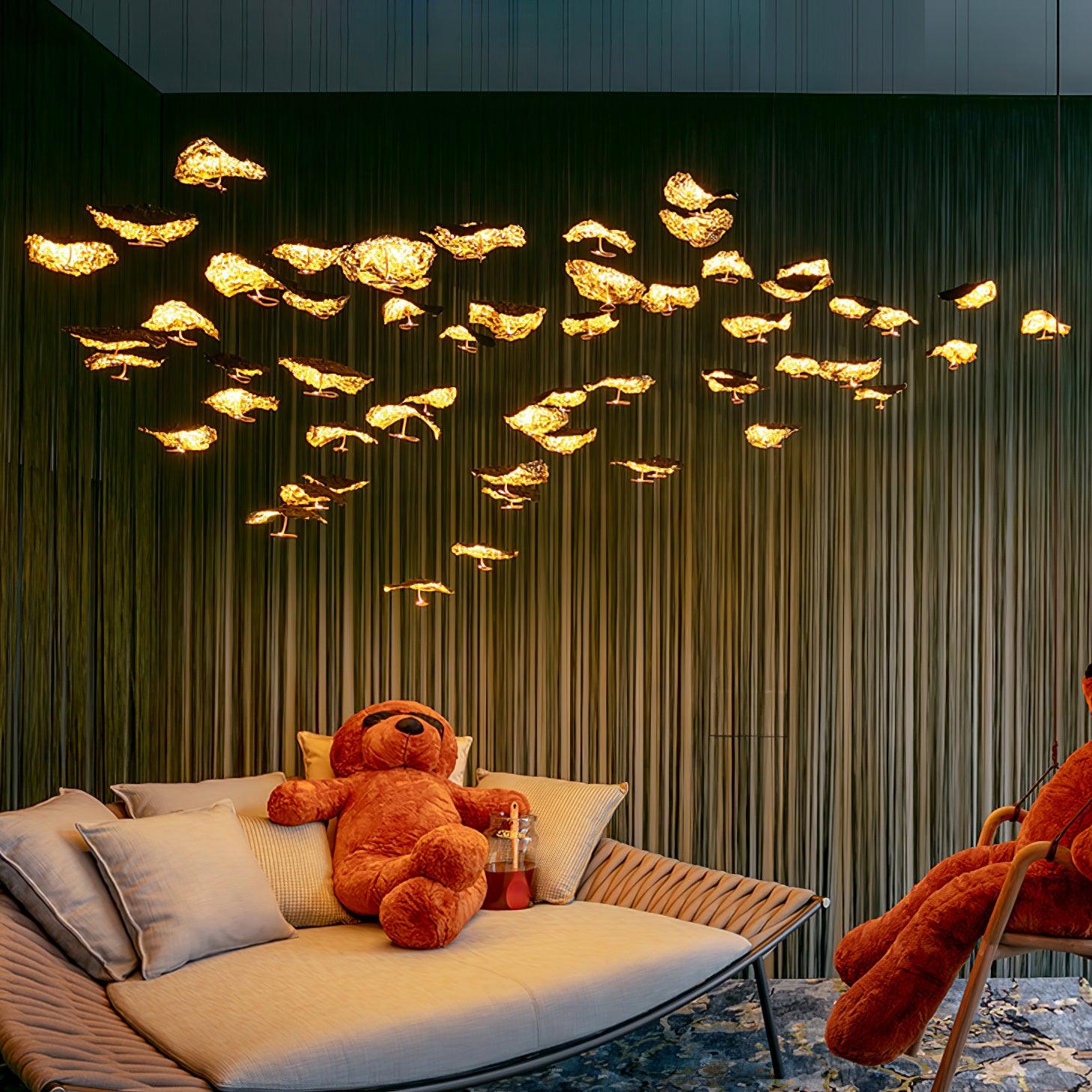 Aureate Cloud Brass Cluster Chandelier - Blowlighting