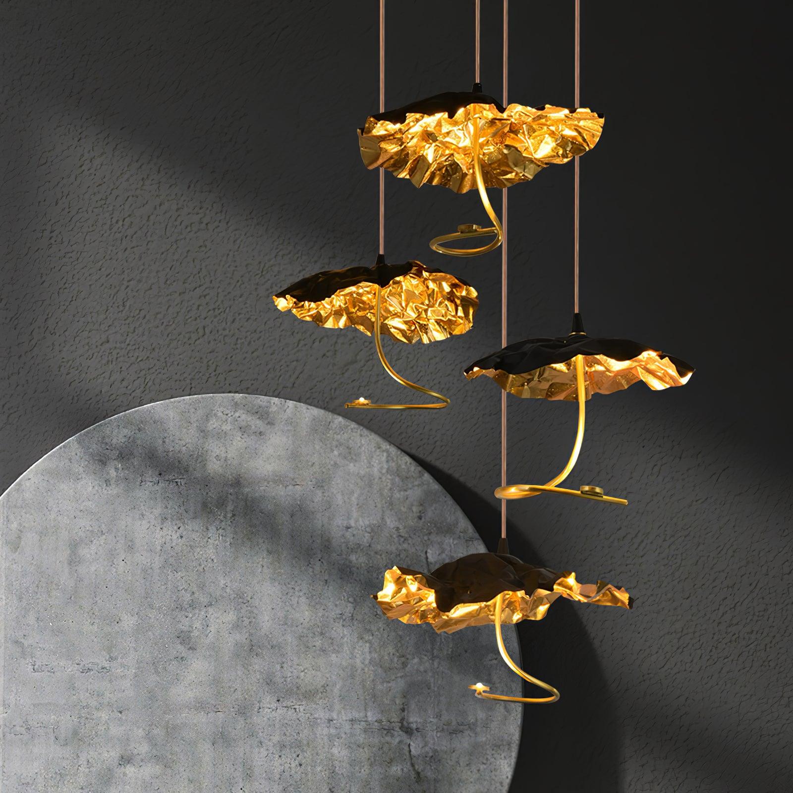 Aureate Cloud Brass Cluster Chandelier - Blowlighting