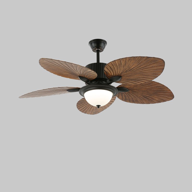 Virel Ventilatore da Soffitto Tropicale in Legno con Luce
