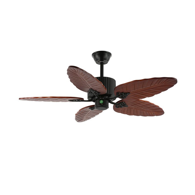 Ventilatore da Soffitto Virella Tropicale in Legno e Vetro con Luce