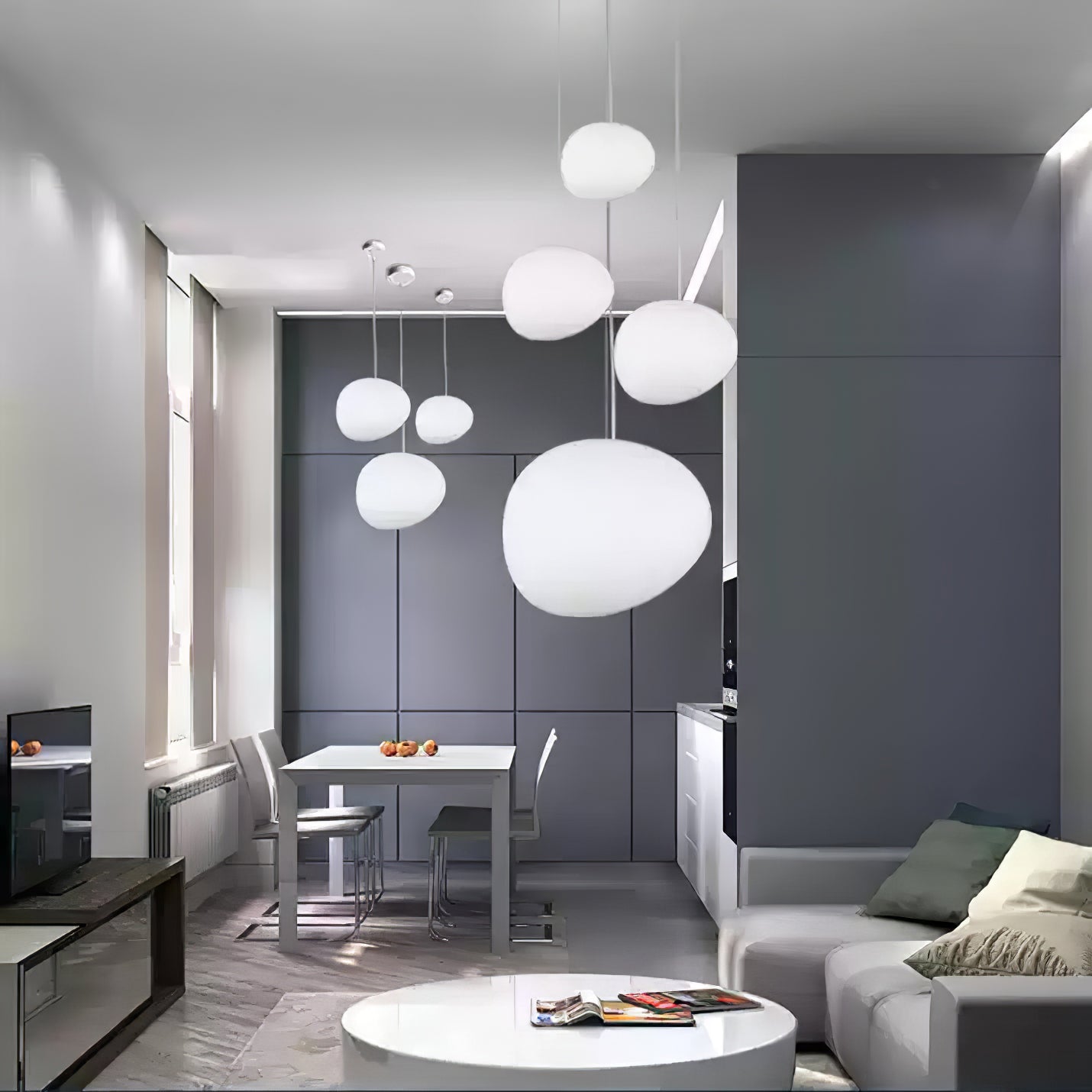 Gregg Stone Shape Glass Pendant Light - Blowlighting