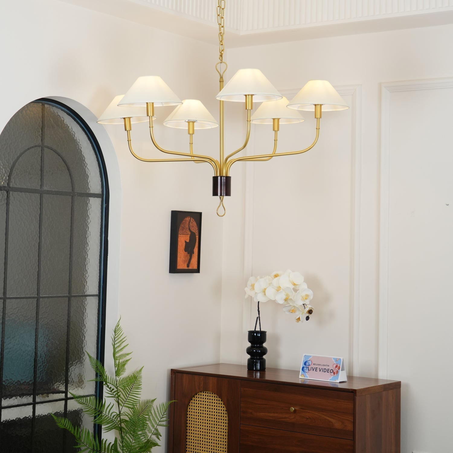 Regal Classic Brass Tail Chandelier - Blowlighting