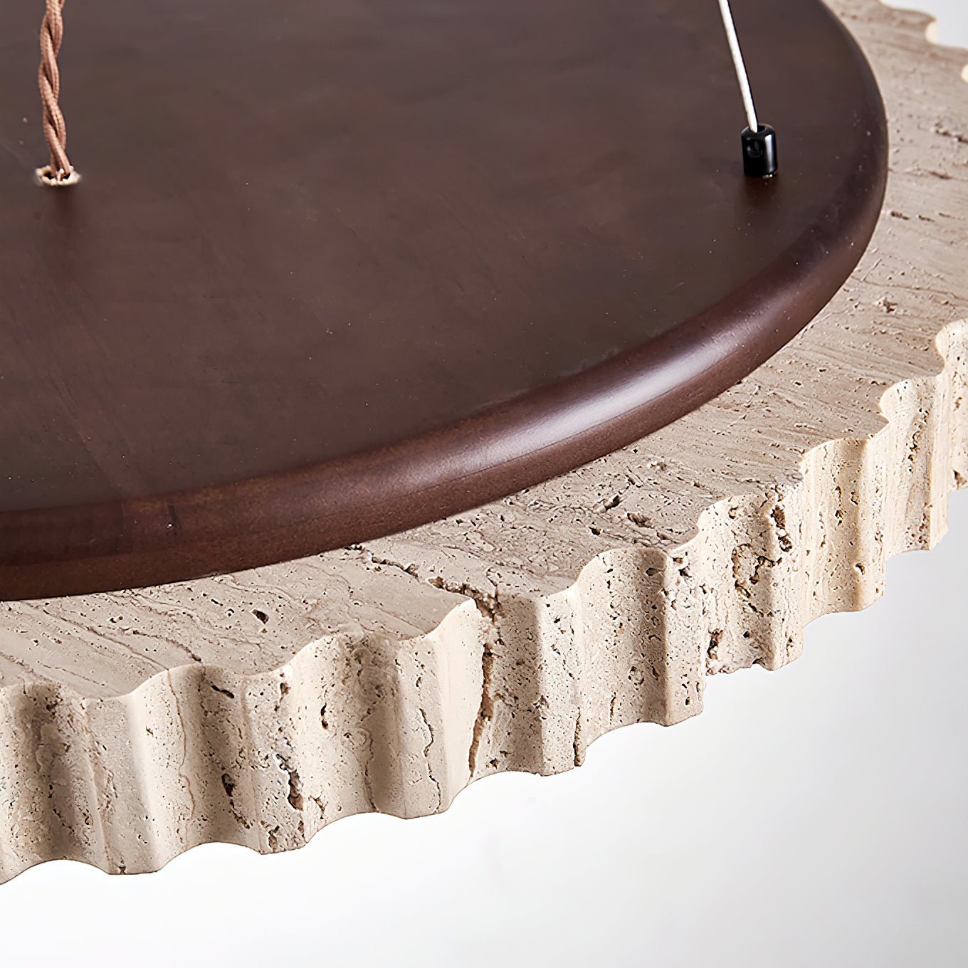 Elvenis Circular Travertine Pendant Light - Neutralighting