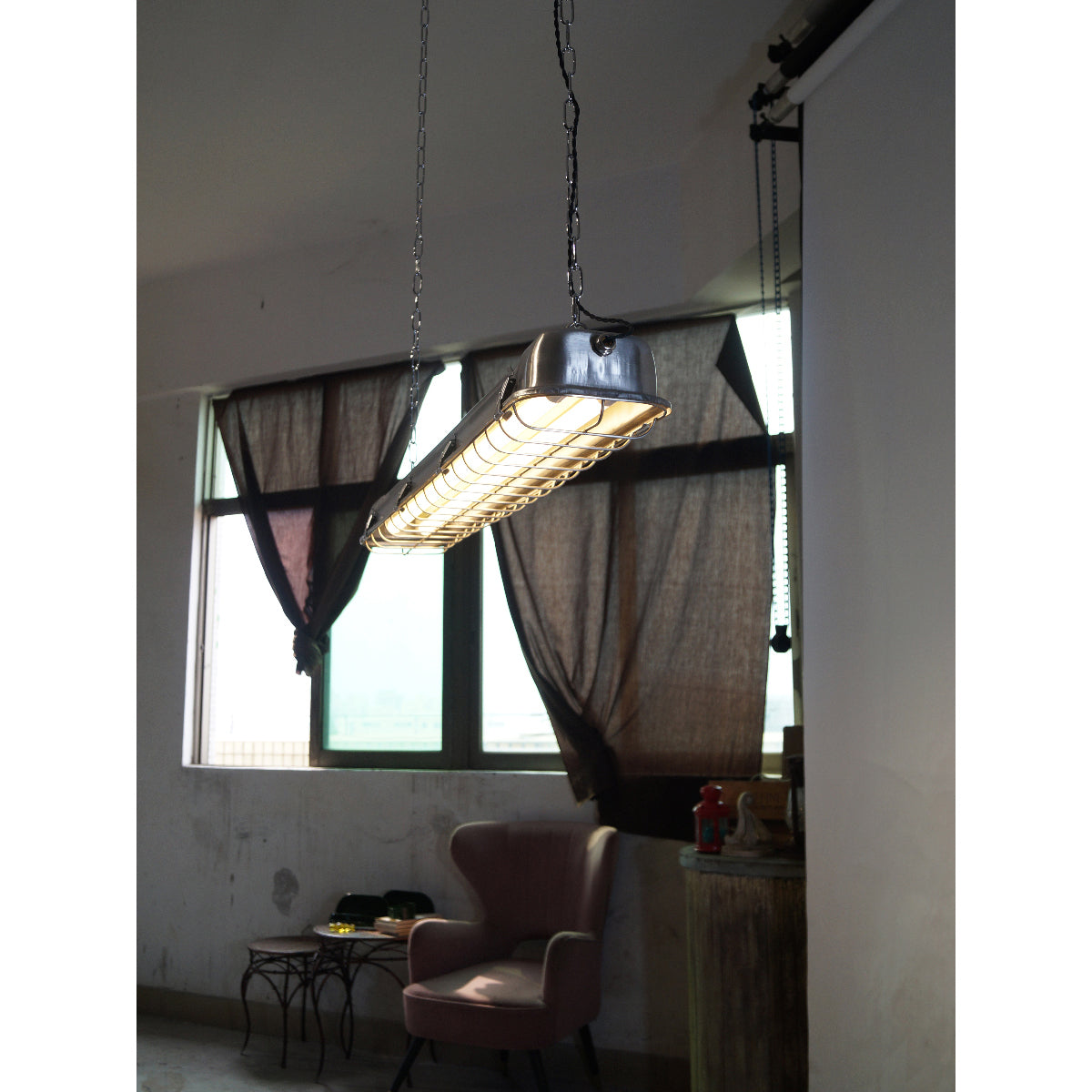 Anorionis Modern Minimalist Cage Glass Pendant Light - Lamp Copper