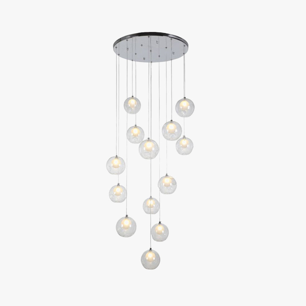 Alana Multi-teste Globo Cluster Chandelier Vetro Sala da Pranzo Soggiorno