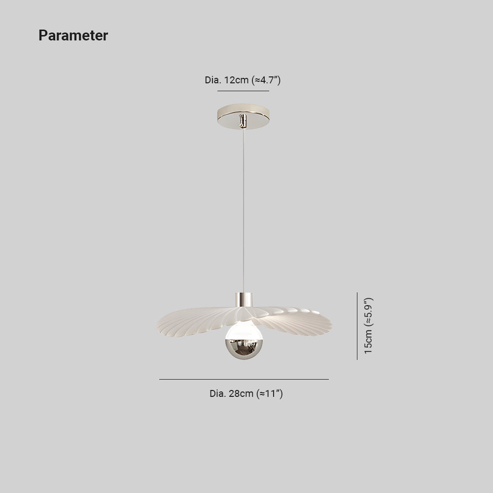 Arisha Nordic Foglia Lampade a Sospensione Bianco Metallo Resina