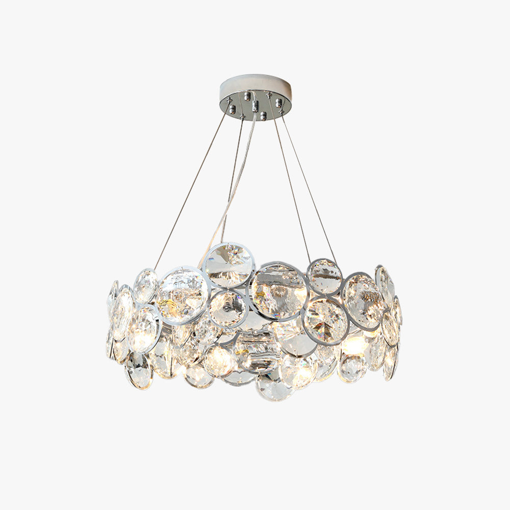 Kristy Moderno LED Rotondo Lampadari Cristallo Metallo Soggiorno