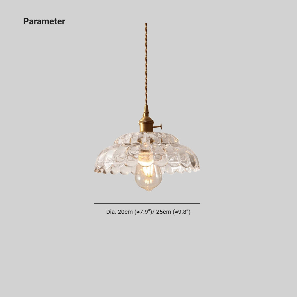 Valentina Vintage Metallo Vetro Sospensione Trasparente Ambra Soggiorno Camera da letto