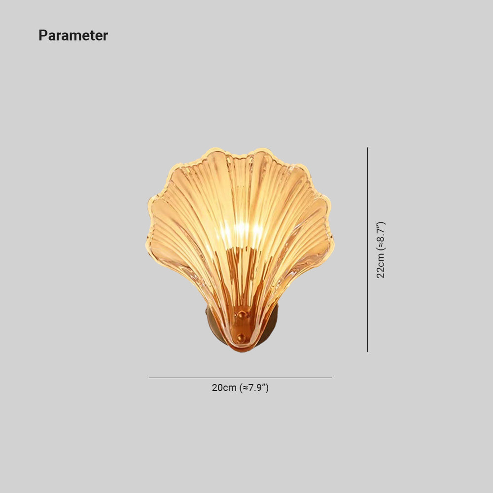 Arisha Elegante LED Metallo Vetro Applique Trasparente Champagne Soggiorno