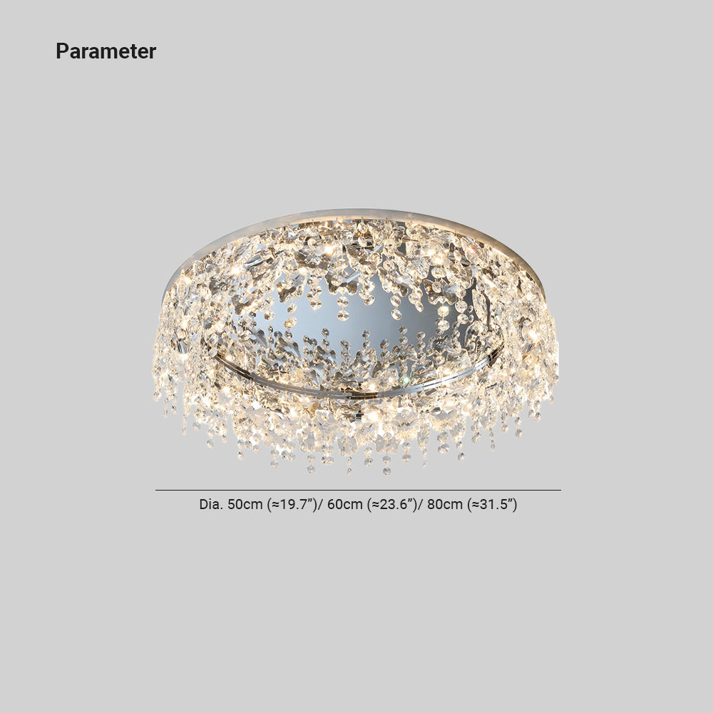Kristy Moderno Metallo Cristallo Plafoniera Trasparente Soggiorno Camera da letto