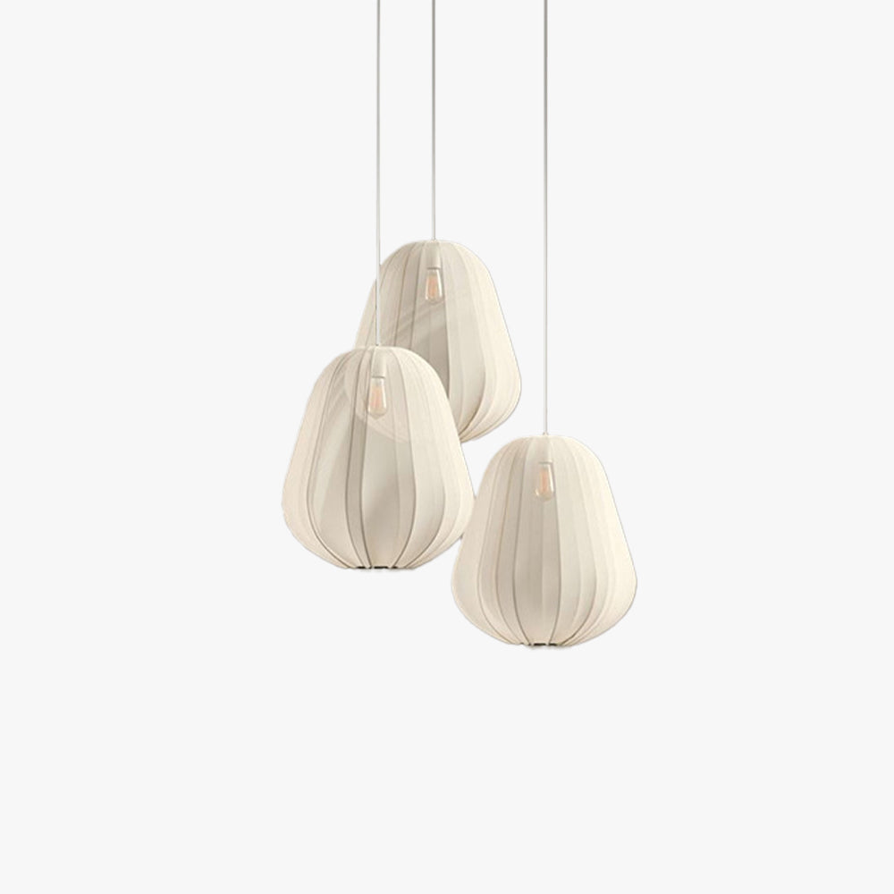 Ritta Moderne Metallo Tessuto Lampade a Sospensione Beige Grigio Soggiorno