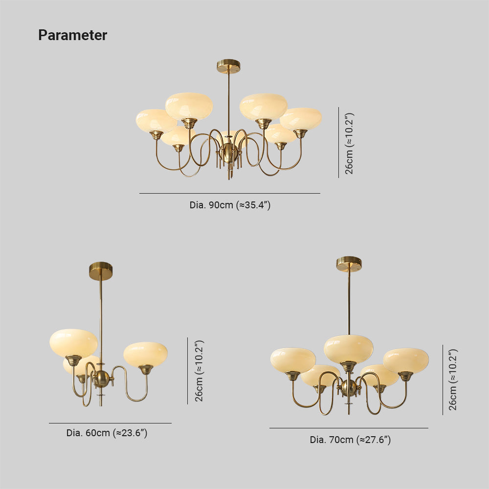 Arisha Vintage LED Metallo Vetro Lampade a Sospensione Soggiorno