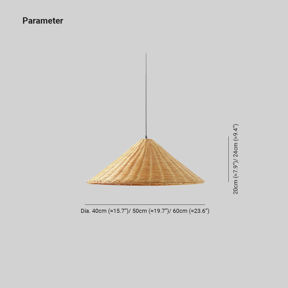 Ritta Vintage Fatto a Mano LED Rattan Lampade a Sospensione Soggiorno