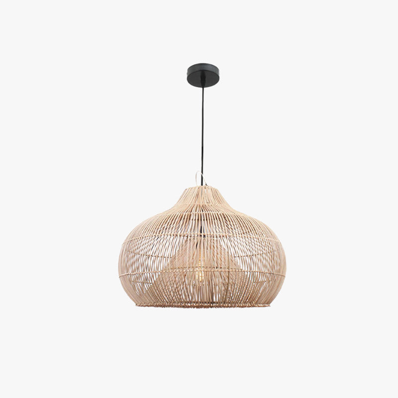 Ritta Vintage Fatto a Mano Rattan Lampade a Sospensione Legno Naturale Soggiorno