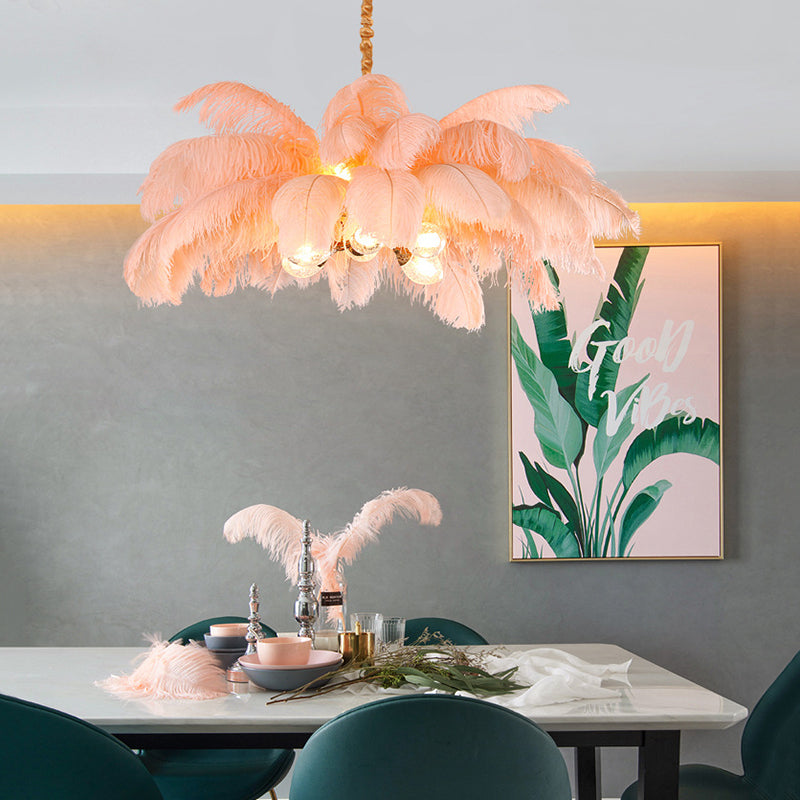 O'Moore Lampade a Sospensione Rame/Piuma Ottone Nordico Lusso