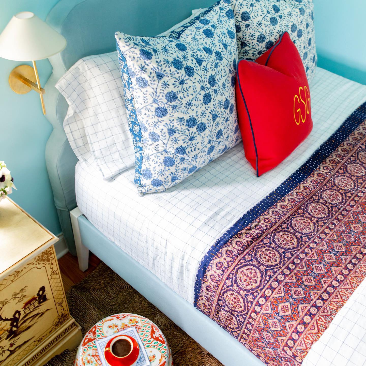 Zosilara Vintage Industrial Brass Fabric Sconce Wall Lamp - Lamp Copper