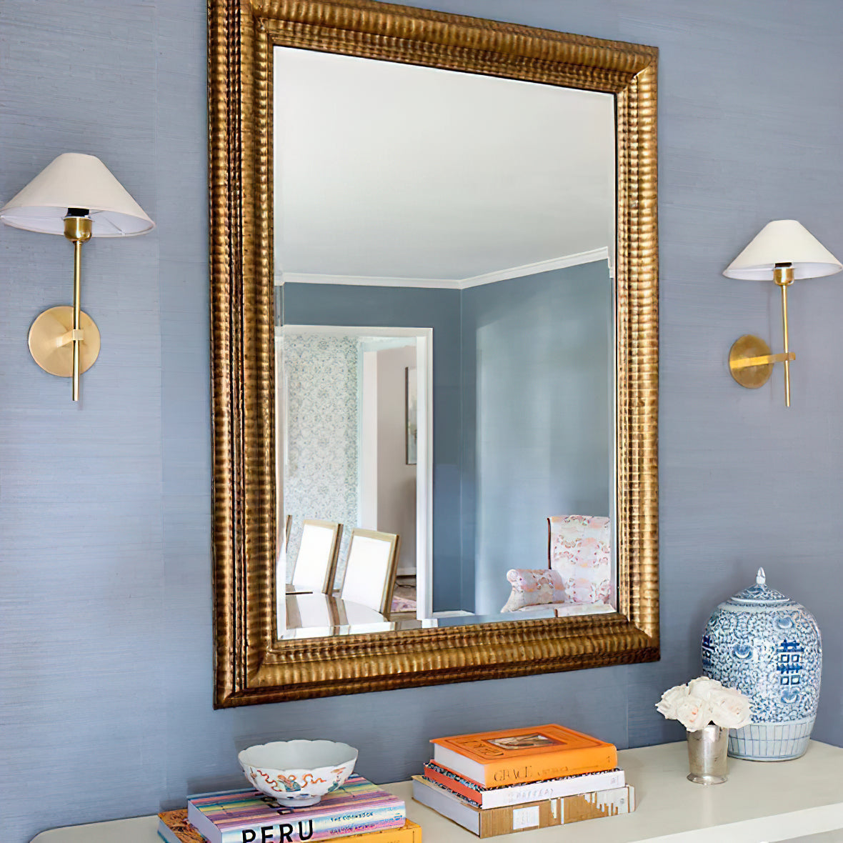 Zosilara Vintage Industrial Brass Fabric Sconce Wall Lamp - Lamp Copper