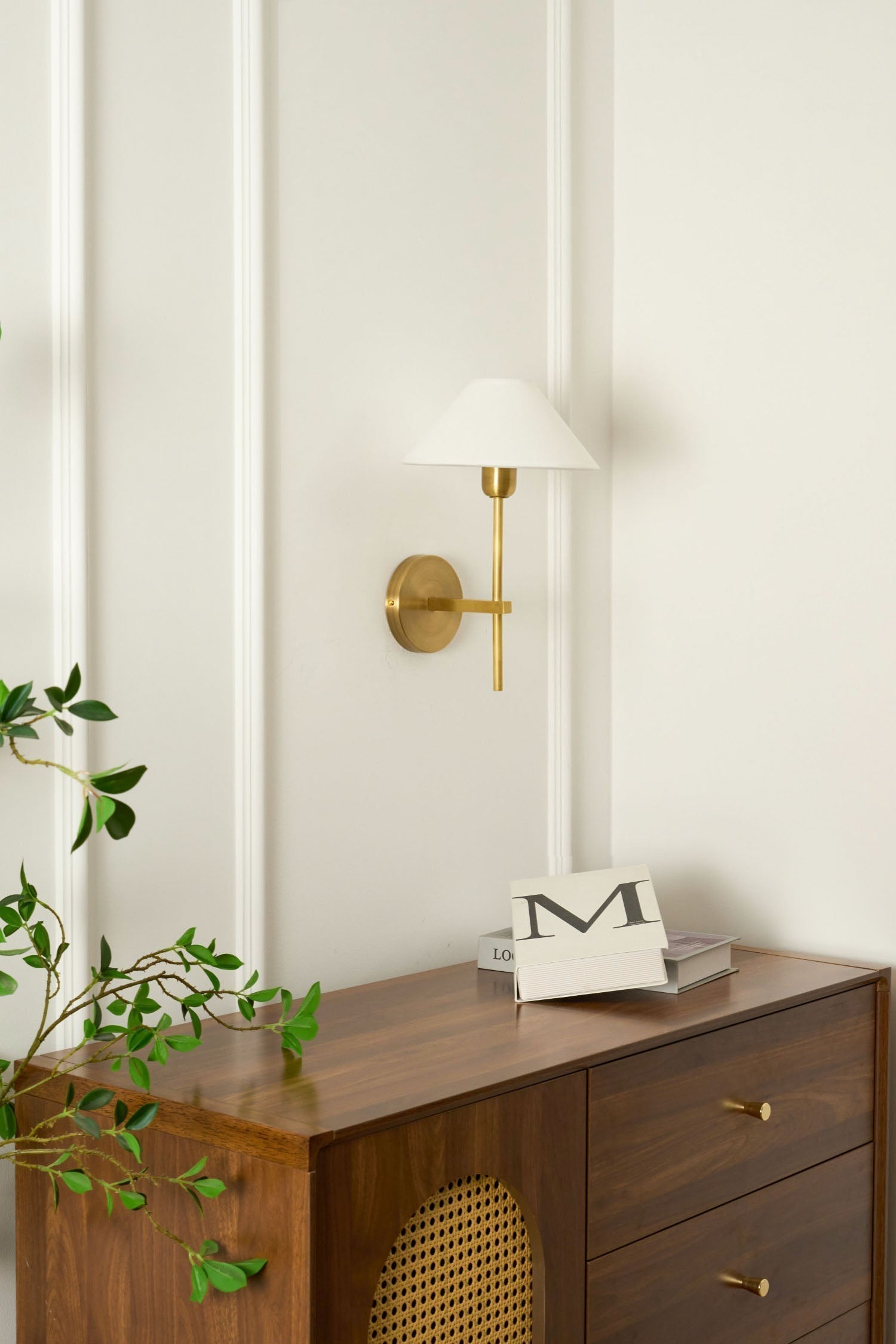 Zosilara Vintage Industrial Brass Fabric Sconce Wall Lamp - Lamp Copper