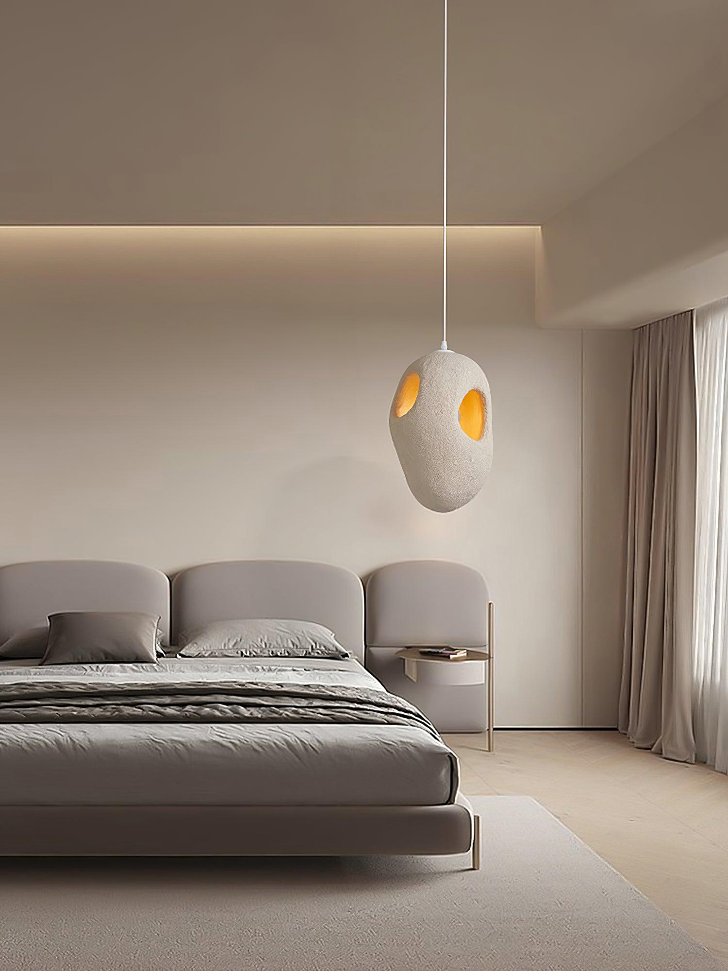 Hand-Built White Pendant Lamp - Blowlighting