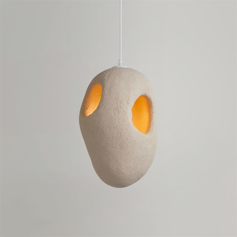 Hand-Built White Pendant Lamp - Blowlighting