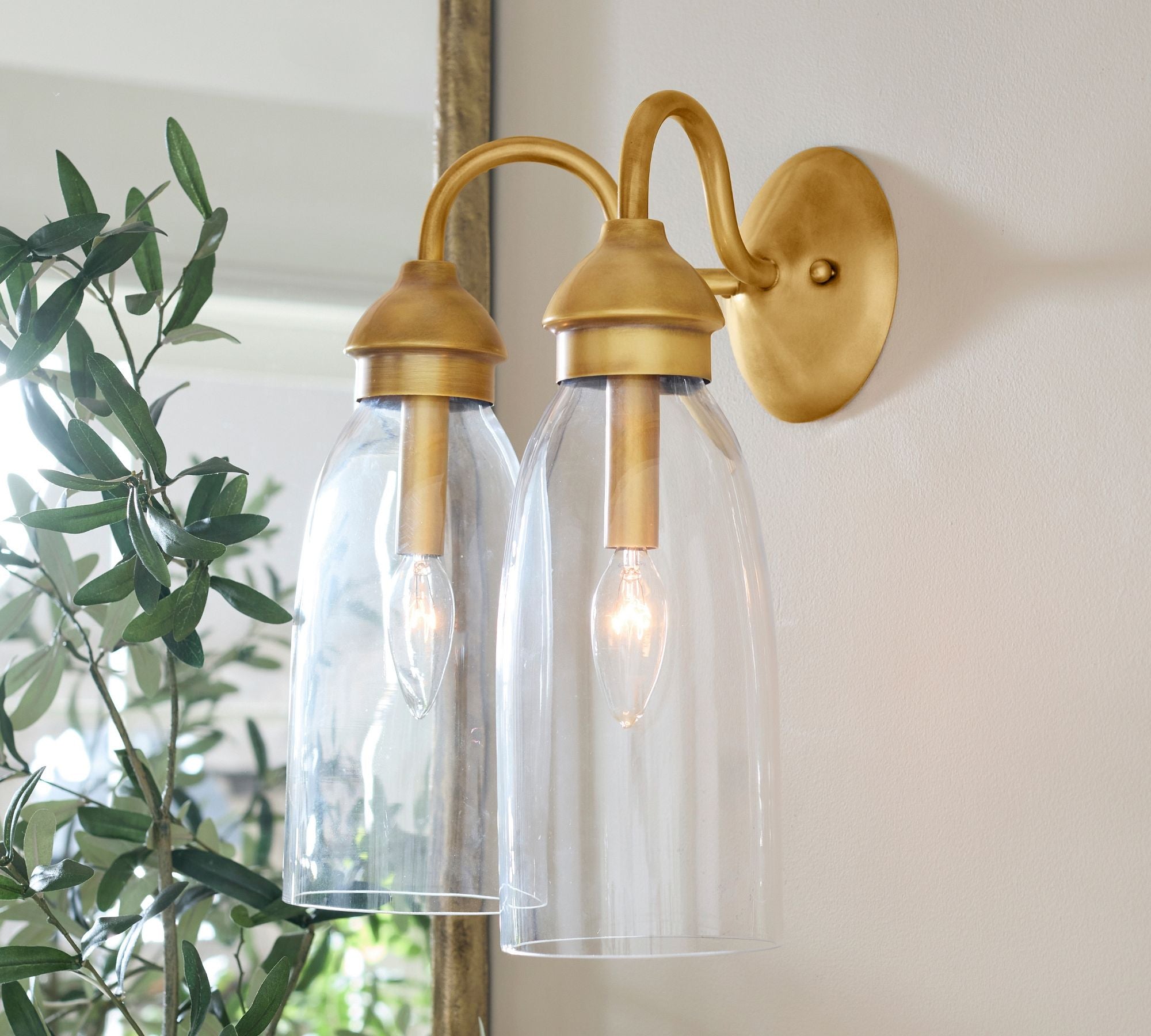 Nydoreth Modern Minimalist Copper Glass Wall Lamp - Lamp Copper