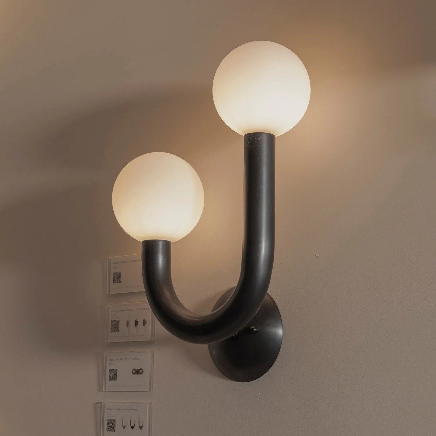 Zoshaos Modern Minimalist Happy Brass Glass Wall Lamp - Lamp Copper