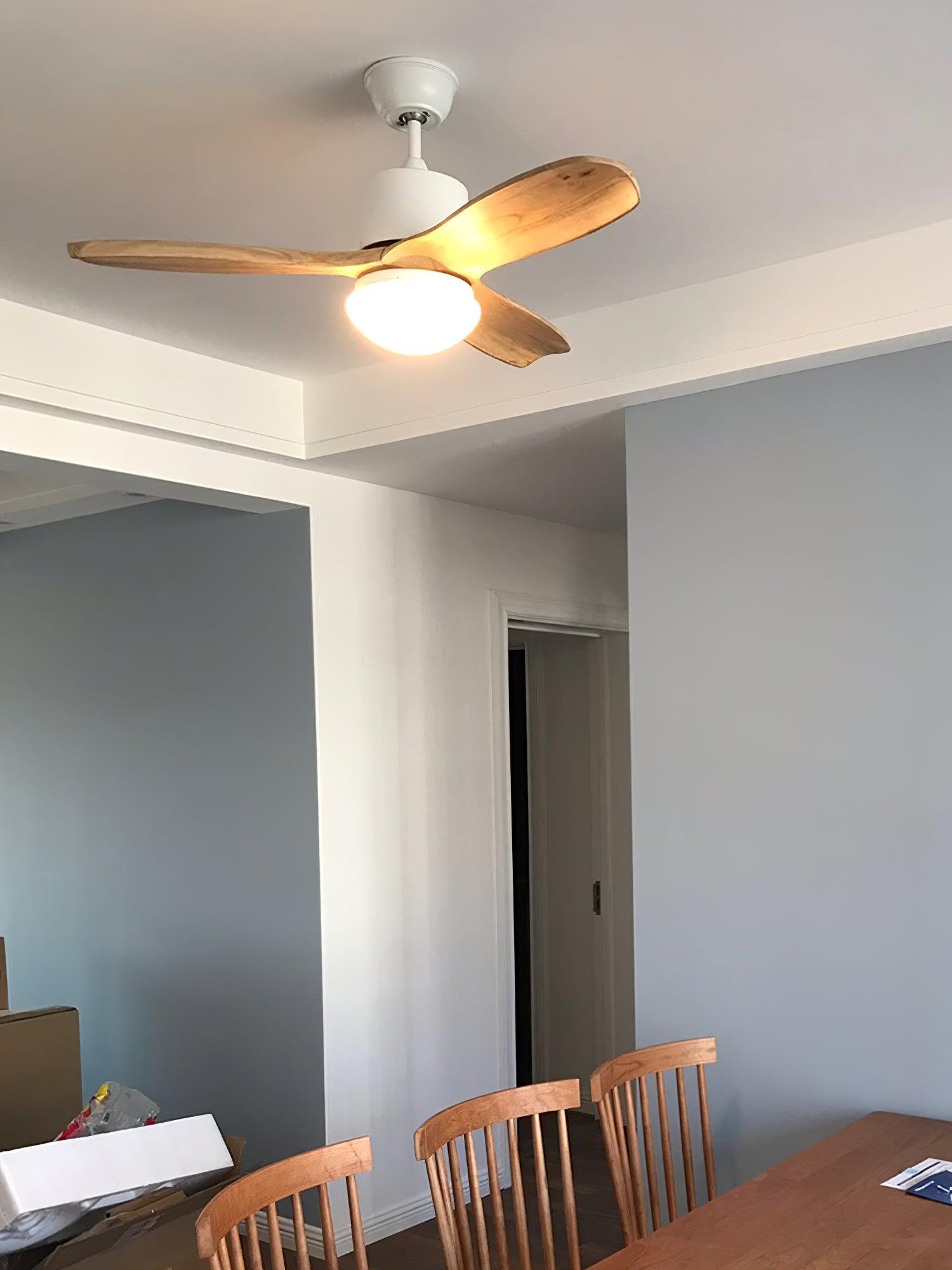 Diagramma che mostra le dimensioni del ventilatore con luce Brivel Dia 107cm.