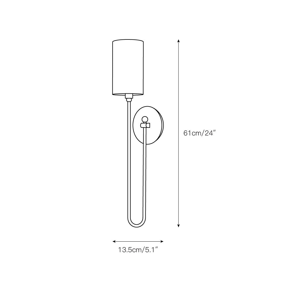 Syvineth Modern Minimalist Brass Fabric Wall Lamp - Lamp Copper