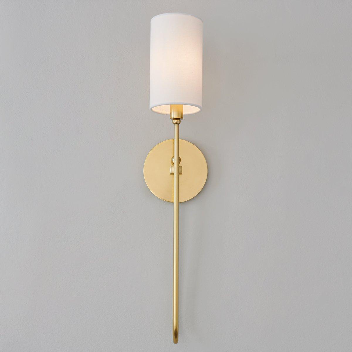 Syvineth Modern Minimalist Brass Fabric Wall Lamp - Lamp Copper