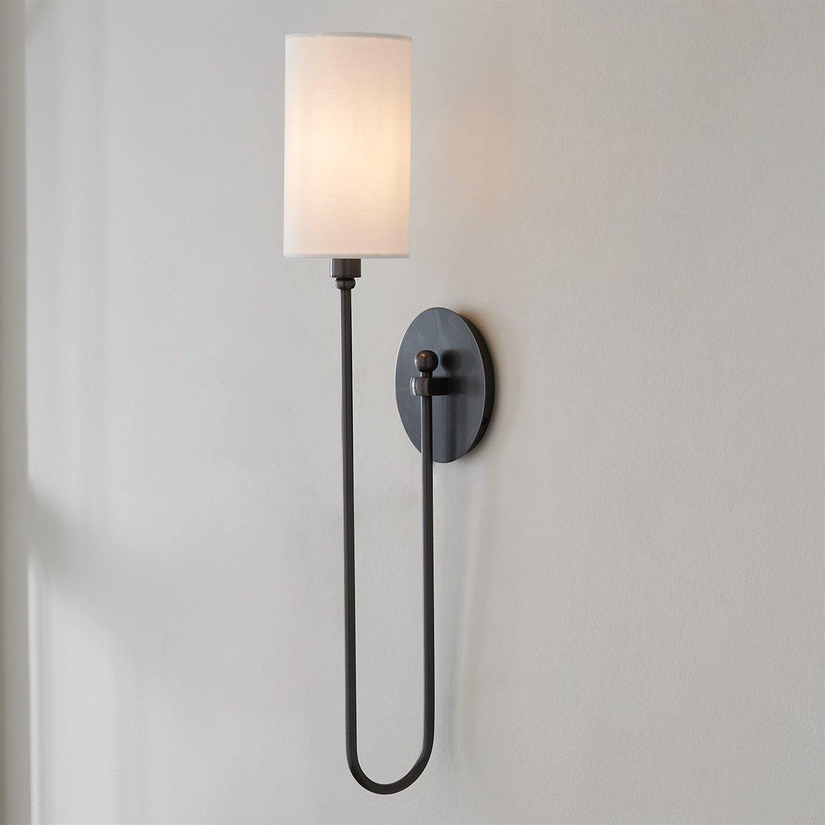 Syvineth Modern Minimalist Brass Fabric Wall Lamp - Lamp Copper