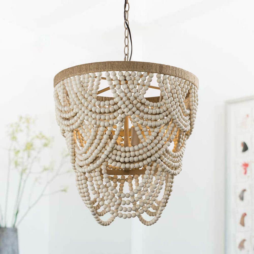 Alshaila Postmodern Luxury Wooden Metal Chandelier - Lamp Copper