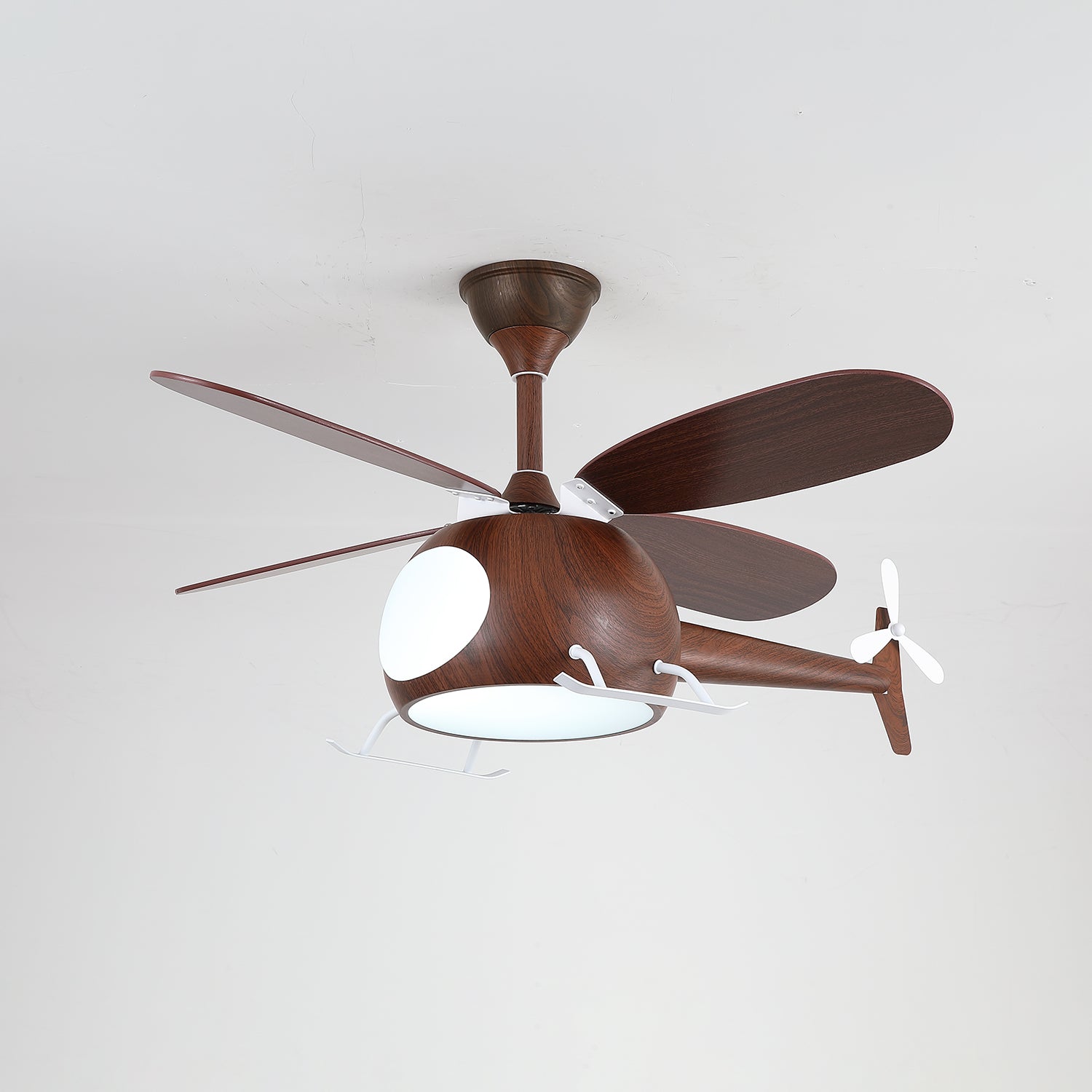Ventilatore con luce Aviara nell'opzione finitura Colore Legno