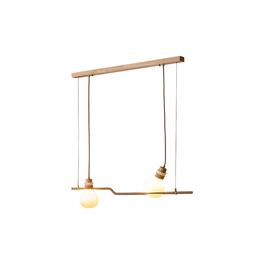 Votheor Modern Minimalist Unique Rope Glass Pendant Lamp - Lamp Copper