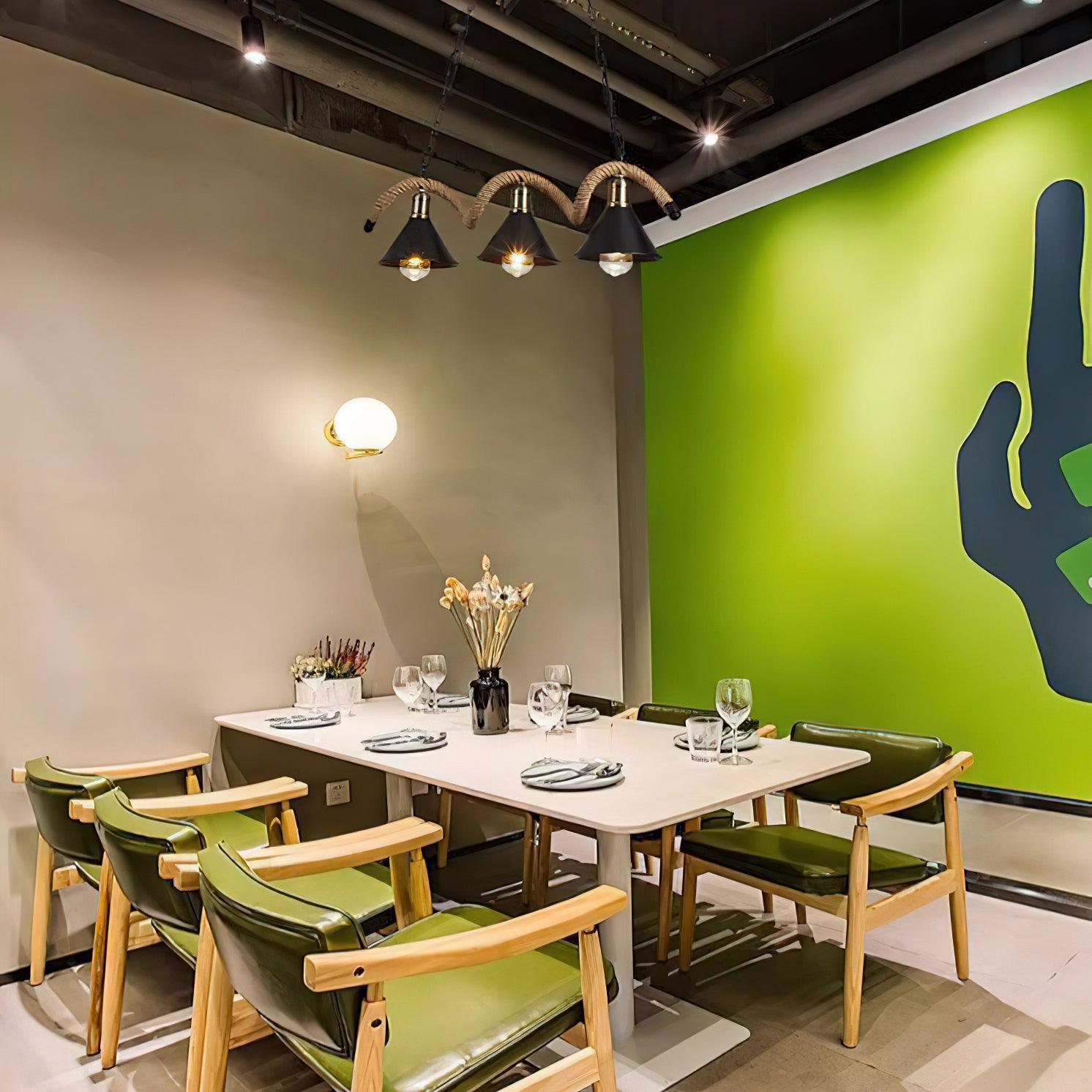 Hemp Rope Industrial Wave Chandelier - Blowlighting