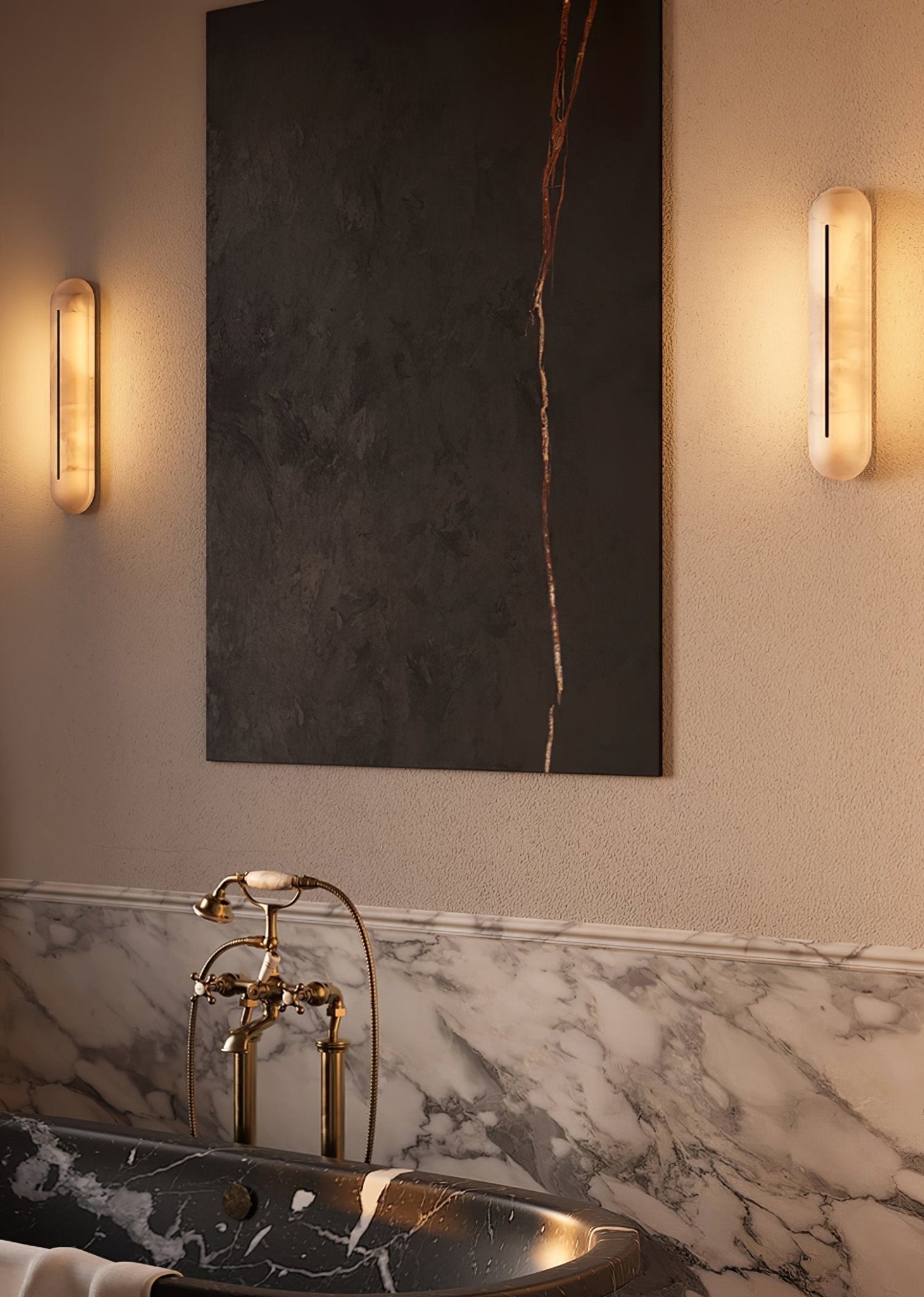 Armaryra Oblong Alabaster Wall Light - Neutralighting