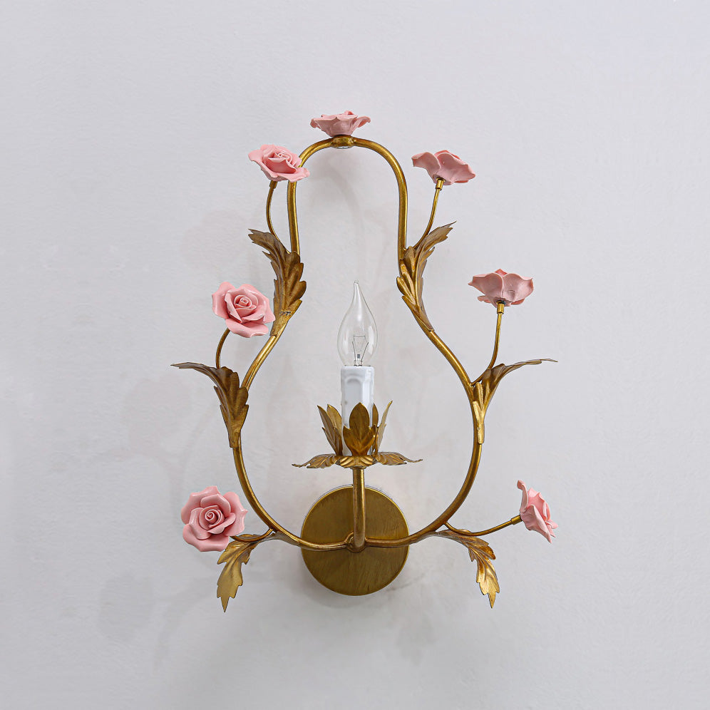 Orvara Individual Creativity Floral Ceramic Wall Lamp - Lamp Copper