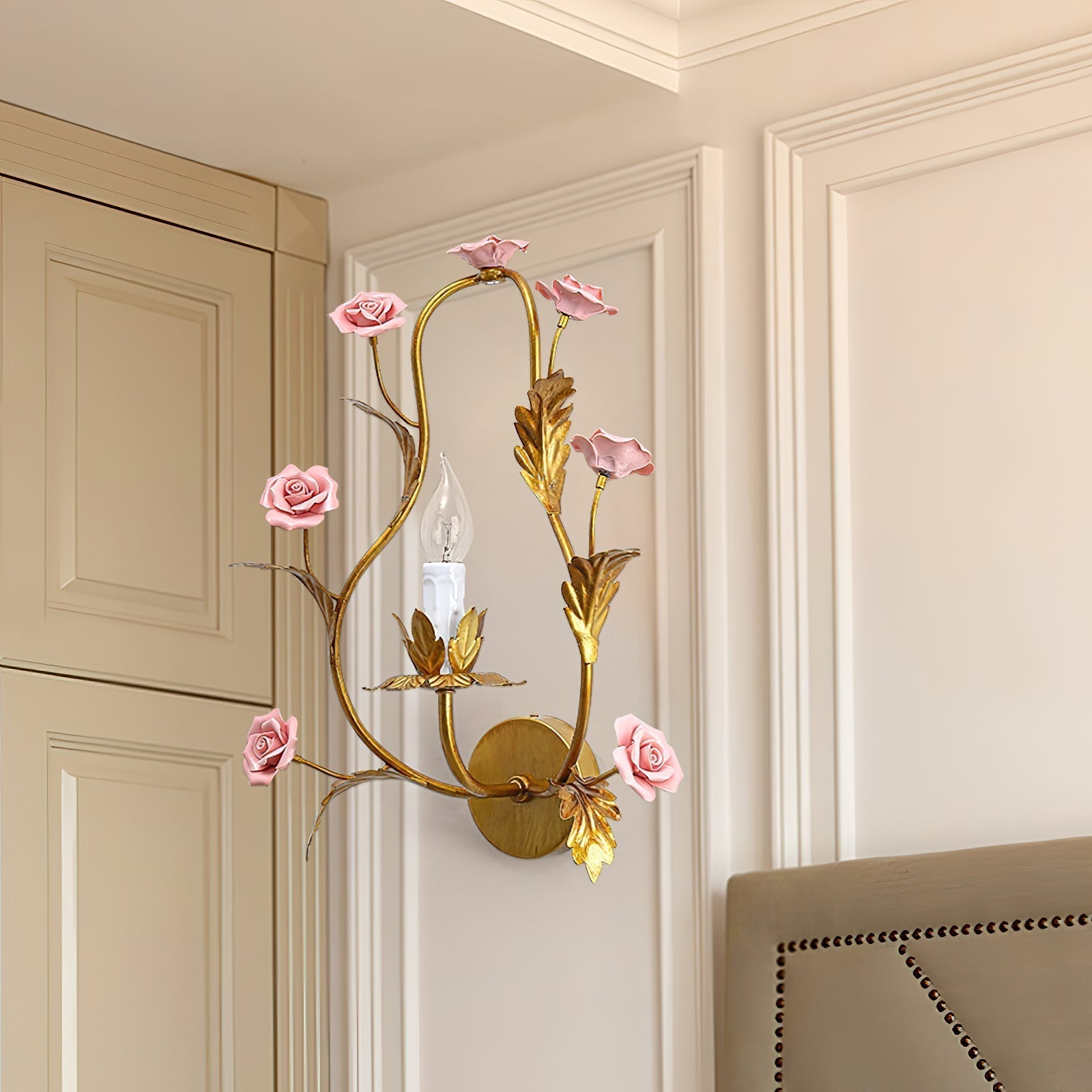 Orvara Individual Creativity Floral Ceramic Wall Lamp - Lamp Copper