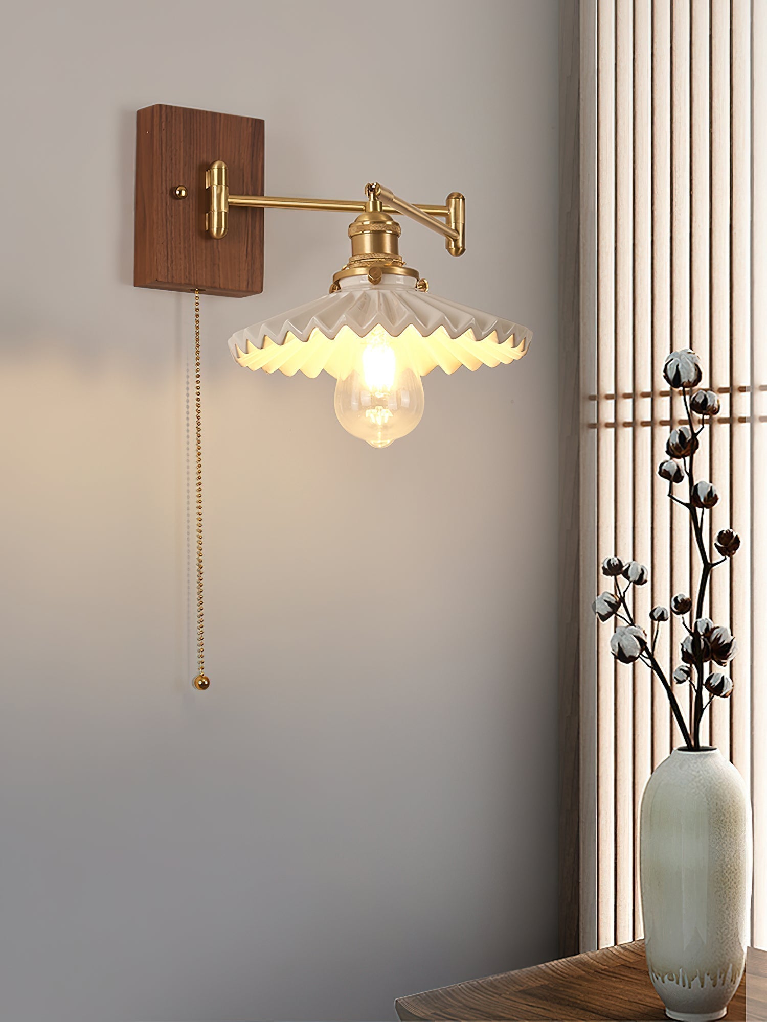 Heritage Walnut Wall Lamp - Blowlighting