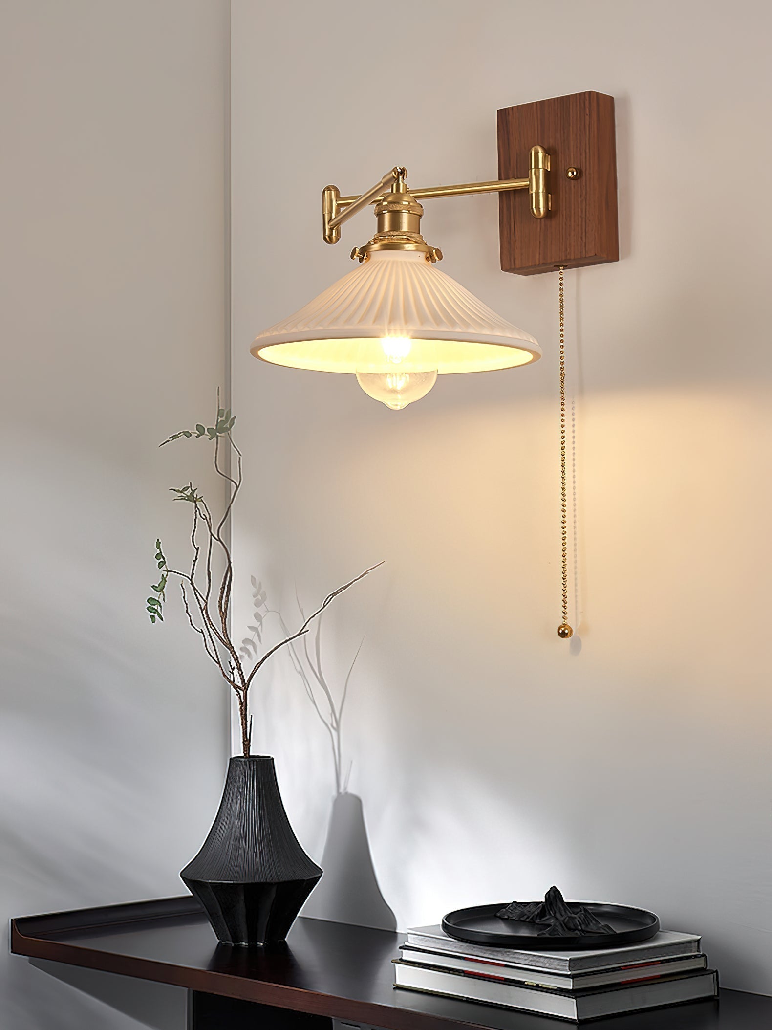Heritage Walnut Wall Lamp - Blowlighting