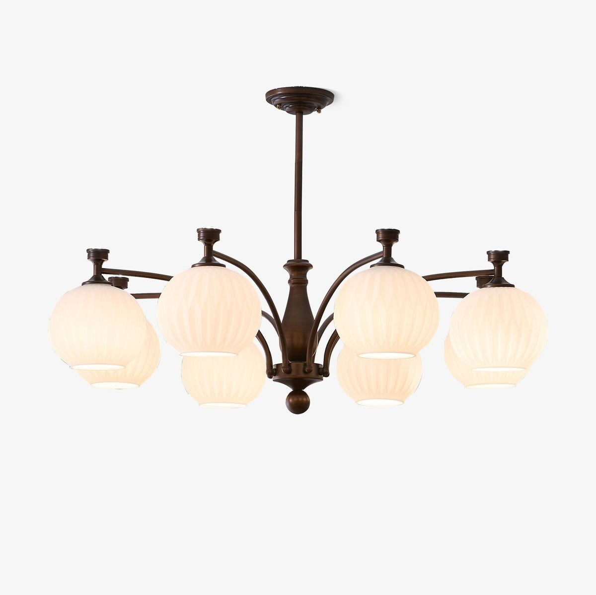 Aurora Chandelier Orb Frosted Vintage - Blowlighting