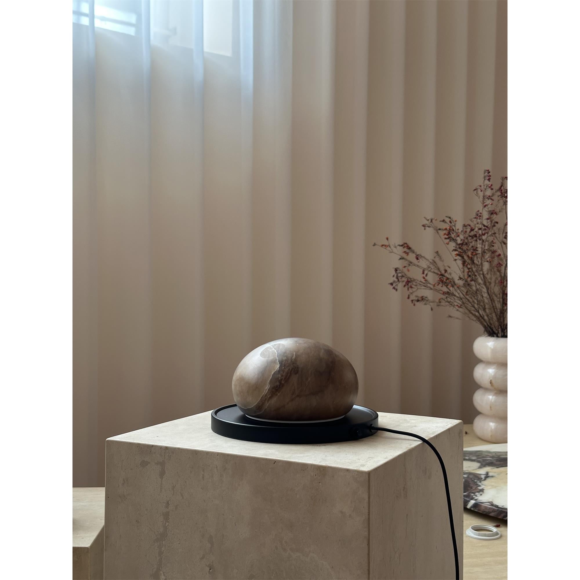 Bolita Alabaster Table Lamp - Lamp Copper