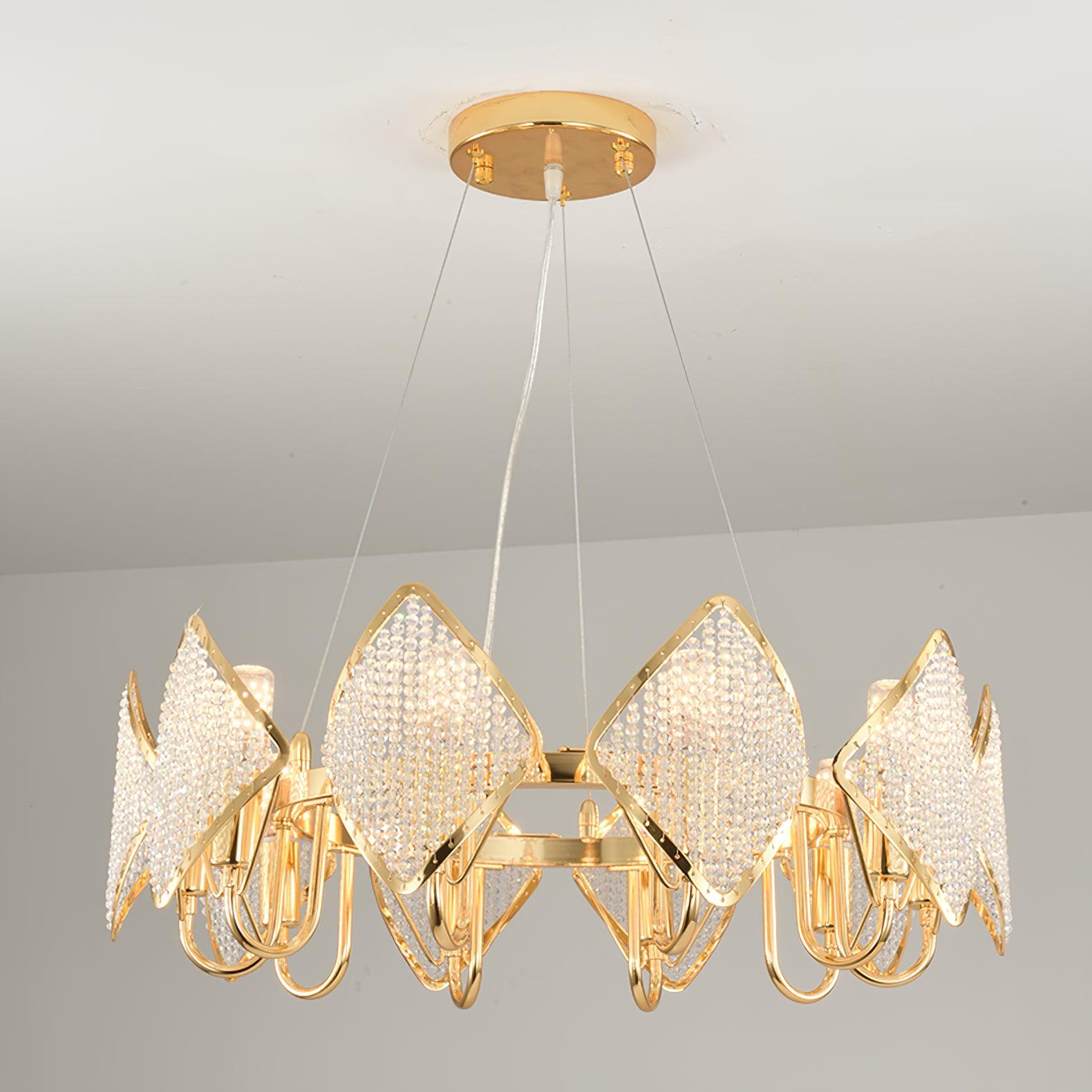 Aurora Chandelier Crystal Leaf Double-Tier - Blowlighting